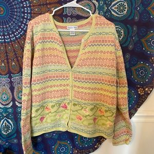 deane & white pastel vintage sweater (size x-large)